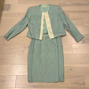 Talbots two piece skirt sets. Size 8. Tiffany Blue (turquoise)